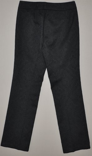 NEW YORK & COMPANY Women's flat front floral print boot cut dress pants 4 reg