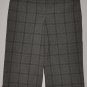 EXPRESS Women's flat front stretch editor fit cuffed plaid dress capri’s 10 reg