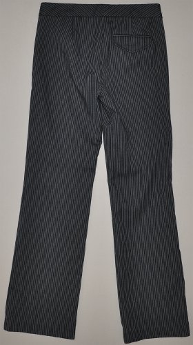 EXPRESS Women's flat front stretch pinstripe boot cut dress pants 3/4 reg