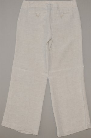 NEW YORK & COMPANY Women's flat front wide leg linen pants 4 reg
