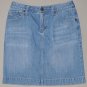 EDDIE BAUER Women's straight jeans skirt with back slit 2