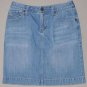 EDDIE BAUER Women's straight jeans skirt with back slit 2