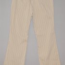 LIZ CLAIBORNE Women's beige stretch striped audra fit dress pants 6 regular