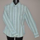 GAP Women's stretch l/s striped fitted button up shirt SMALL