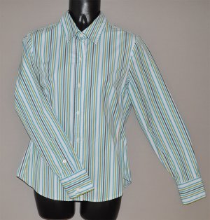 GAP Women's stretch l/s striped fitted button up shirt SMALL