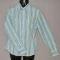 GAP Women's stretch l/s striped fitted button up shirt SMALL