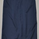 LIZ CLAIBORNE Women's navy long straight dress skirt with front slit 8 reg