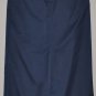 LIZ CLAIBORNE Women's navy long straight dress skirt with front slit 8 reg