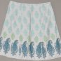 LIZ CLAIBORNE Women's lined paisley print a line knee length dress skirt 12 reg