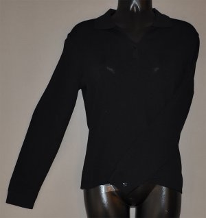 TALBOTS Women's black l/s collared sweater PETITE