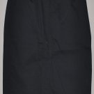 LIZ CLAIBORNE Women's black stretch long straight skirt with back slit 8 petite