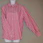 TALBOTS Women's pink white stripes l/s striped button up shirt 8