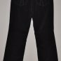 LIZ CLAIBORNE Women's black flat front stretch Sloane fit corduroy pants 12 reg
