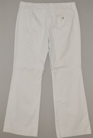 EXPRESS Women's beige flat front editor fit flare leg khaki pants 8 reg