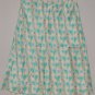GAP Women's paisley a line knee length elastic waist silk dress skirt LARGE