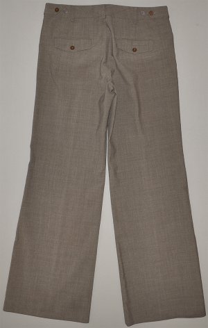 EXPRESS Women's brown flat front stretch editor fit dress pants 6 reg