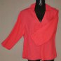 TALBOTS Women's hot pink 3/4 sleeve V-neck linen shirt 10