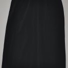 NINE WEST Women's black straight mid-calf length dress skirt with front slit 12