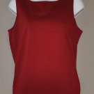 EDDIE BAUER Women's red stretch sleeveless dress camisole MEDIUM