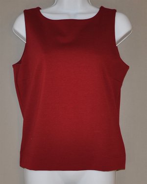 EDDIE BAUER Women's red stretch sleeveless dress camisole MEDIUM
