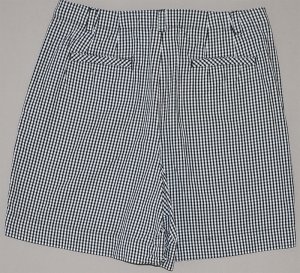 LIZ CLAIBORNE Women's flat front checkered belted casual shorts 10 REG
