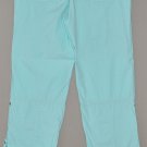 GAP Women's seafoam blue flat front pants / capri’s 4 reg