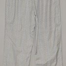 LANDS' END Women's flat front lined plaid slim leg wool dress pants 6 REG