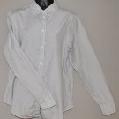 GAP Women's l/s striped fitted button up dress shirt 14