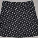 LANDS' END Women's black floral print a line knee length skirt 20w-22w NWT