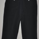 DAILIA COLLECTION Women's black flat front stretch dress capri’s 10 REG