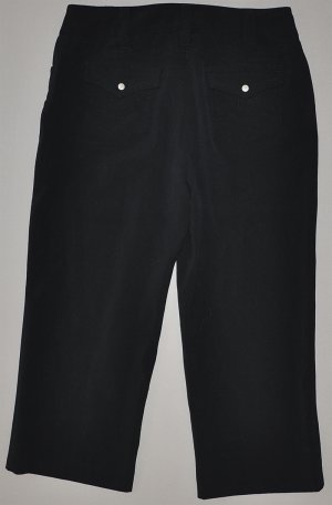 DAILIA COLLECTION Women's black flat front stretch dress capri&acirc;��s 10 REG