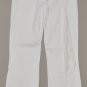 BEBE Women's white flat front stretch belted flare leg dress pants 4 reg