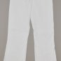 BEBE Women's white flat front stretch belted flare leg dress pants 4 reg