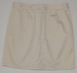 MODA Women's beige above knee length straight skirt 4 reg