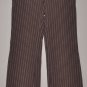 GAP Women's brown stretch flat front striped cuffed dress pants 6