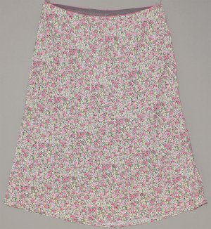 GAP Women's pink lined floral elastic waist knee length a line skirt 4 reg