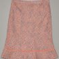 GAP Women's pink lined wool ruffled A-line knee length skirt 4