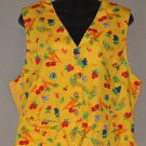 LIZ SPORT Women's yellow vegetable print vest MEDIUM