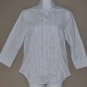 GAP Women's l/s striped fitted button up dress shirt 6