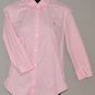 IZOD Women's pink stretch 3/4 sleeve checkered fitted button up shirt SMALL