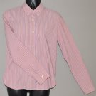 AMERICAN EAGLE Women's stretch l/s striped button up shirt SMALL
