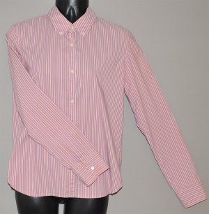 AMERICAN EAGLE Women's stretch l/s striped button up shirt SMALL