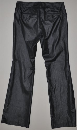 EXPRESS Women's black flat front stretch pinstripe stylist fit dress pants 6 reg