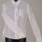AMERICAN EAGLE Women's l/s striped fitted button up sheer dress shirt 2