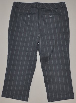 NEW YORK & COMPANY Women's flat front stretch striped cuffed dress capri&acirc;��s 12