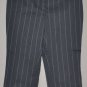 NEW YORK & COMPANY Women's flat front stretch striped cuffed dress capri&acirc;��s 12