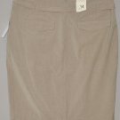 OLD NAVY Women's beige stretch above knee pleated pencil skirt with back slit 14