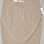 OLD NAVY Women's beige stretch above knee pleated pencil skirt with back slit 14