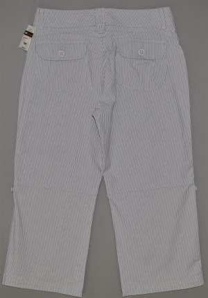LEE Women's stretch striped roll up capri&acirc;��s 8  NWT