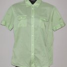 GAP Women's green s/s fitted button up dress shirt 6